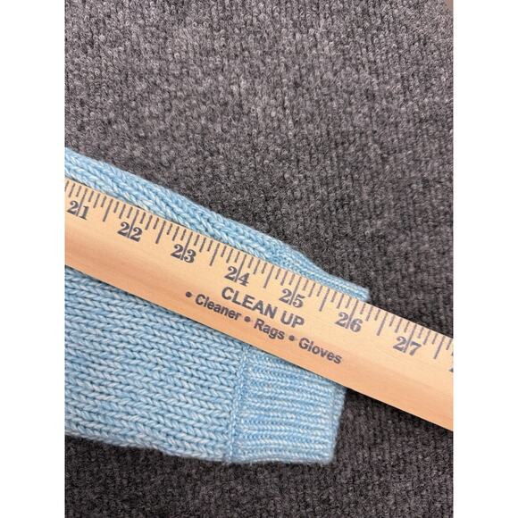 Cabi Medium Frosty Sweater Blue Crochet V-Neck Womens Cotton Blend 4282 - Picture 7 of 14